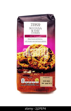 Tesco Sultana & OAT Cookies Foto Stock
