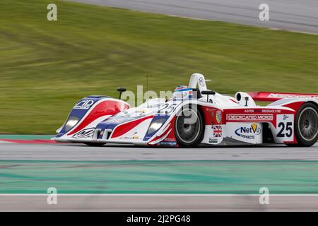 Catalunya, Spagna. 3rd Aprile 2022 ; Circuit de Barcelona-Catalunya, Spagna; Espiritu de Montjuic: Mike Newton (GB) guida LA MG Lola EX257 durante l'Espiritu de Montjuic al Circuit of Catalunya Credit: Action Plus Sports Images/Alamy Live News Foto Stock