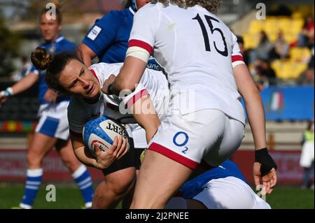 Parma, Italia. 03rd Apr 2022. Stadio Sergio Lanfranchi, Parma, 03 aprile 2022, sarah mckenna (inghilterra) durante Women Six Nations 2022 - Italia vs Inghilterra - Rugby Six Nations Match Credit: Live Media Publishing Group/Alamy Live News Foto Stock