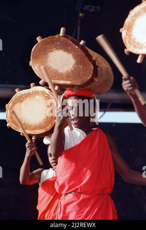Artisti che si esibiscono al festival WOMAD di Rivermead a Reading, Berkshire, 18th luglio 1992. Foto Stock
