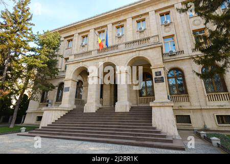 Banca nazionale della Romania edificio a Iasi, Romania. Nota anche come Banca Națională a României presso Iași. Banca Nationala a Romaniei. Foto Stock