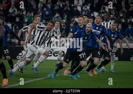 Torino, Italia. 03rd Apr 2022. Torino. Partita di campionato Serie A Tim 2021/2022. Juventus vs Inter. Allianz Stadium nella foto: Credit: Independent Photo Agency/Alamy Live News Foto Stock