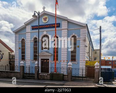 BIRMINGHAM, Regno Unito - 28 MAGGIO 2019: Vista esterna del Tempio di Rambarhia Sikh in Graham Street Foto Stock