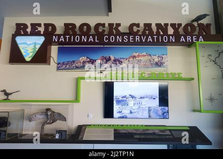 Centro visitatori interno del Red Rock Canyon National Conservation Area, Las Vegas Nevada USA Foto Stock