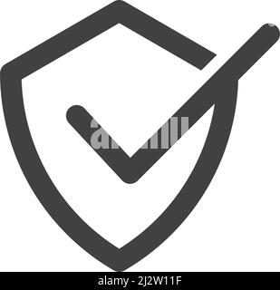 Immagine vettoriale del modello di icona del logo del simbolo della schermatura Illustrazione Vettoriale