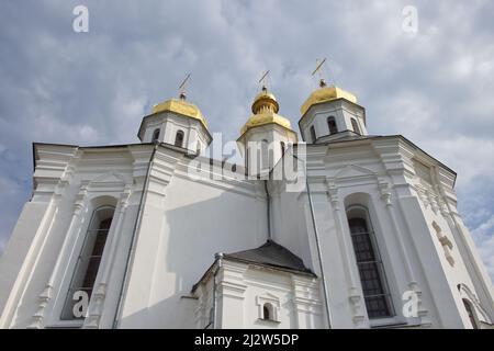 La Chiesa di Caterina è una chiesa funzionante a Chernihiv, Ucraina. La Chiesa di Santa Caterina fu costruita nel periodo Cossack. Foto Stock