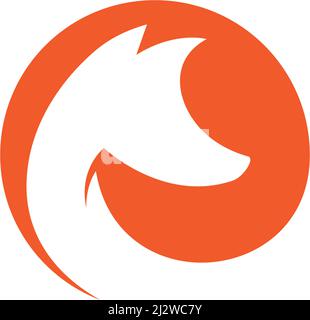 Modello vettoriale per l'illustrazione del logo Fox Illustrazione Vettoriale