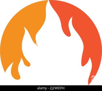 Vettore modello logo Fire Flame Illustrazione Vettoriale
