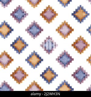 Motivo a rombo geometrico senza cuciture multicolore Foto Stock