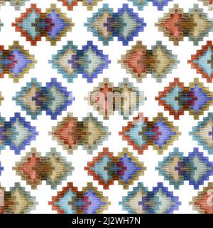Motivo a rombo geometrico senza cuciture multicolore Foto Stock