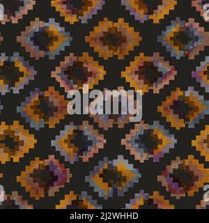 Motivo a rombo geometrico senza cuciture multicolore Foto Stock