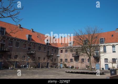 Hoorn, Paesi Bassi, marzo 2022. Il cortile dell'ex prigione sull'Oostereiland di Hoorn. Foto di alta qualità Foto Stock