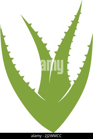 Modello di immagine vettoriale del logo Aloe vera Illustrazione Vettoriale