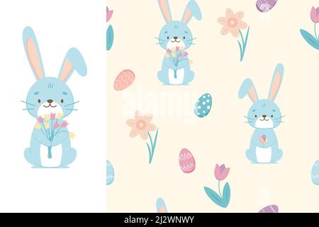 Modello senza giunture per Pasqua Illustrazione Vettoriale