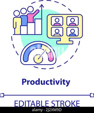 Icona del concetto di produttività Illustrazione Vettoriale