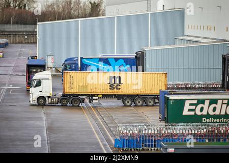 Centro di distribuzione Tesco Park Drift Northampton Foto Stock