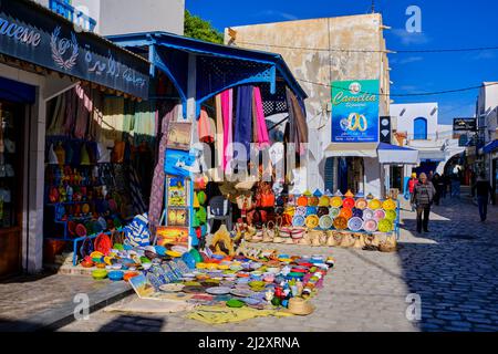 Tunisia, regione meridionale, Governatorato di Medenine, isola di Djerba, Houmt-Souk, il souk Foto Stock