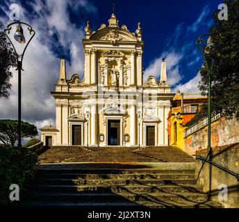 Santuario di San Giacomo di Corte a Santa Margherita Ligure, Provincia di Genova, Liguria, Riviera di Levante, Italia Foto Stock