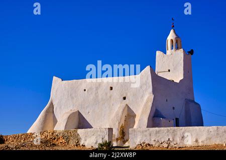 Tunisia, regione meridionale, Governatorato di Medenine, isola di Djerba, Moschea el Moghzel Foto Stock
