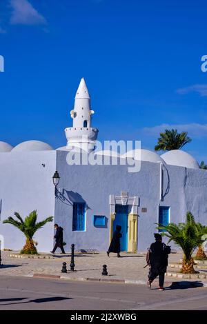 Tunisia, regione meridionale, Governatorato di Medenine, isola di Djerba, Houmt-Souk, La moschea dei Turchi Foto Stock