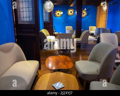 Parigi, Francia, all'interno del ristorante francese Traditoinal Brasserie 'le Train Blue', Gare de Lyon Foto Stock