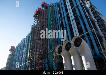 Parigi (Francia): Il Centro Pompidou nel 4th circondario (distretto) Foto Stock