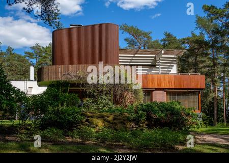 Villa Mairea di Alvar Aalto a Noormarkku, Finlandia Foto Stock