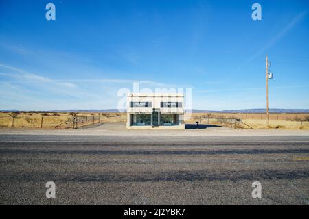 Prada Marfa Shoe Store Art Installation, Marfa Texas, Presidio County Foto Stock