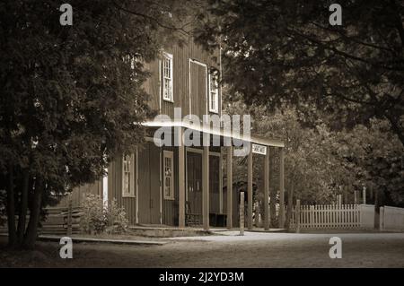 Toronto, Canada - 06 21 2016: Parte della mostra del Black Creek Pioneer Village, museo all'aperto del patrimonio a Toronto, che ricrea la vita in 19th-cen Foto Stock