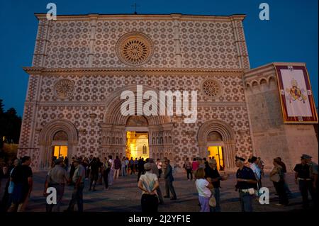 L'Aquila, Italia 28/08/2012: 718th Perdonanza Celestiniana, Basilica di Santa Maria di Collemaggio. ©Andrea Sabbadini Foto Stock