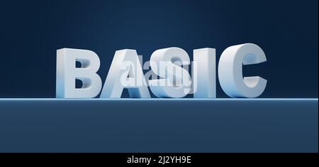 La parola base su sfondo blu. 3D rendering. Foto Stock