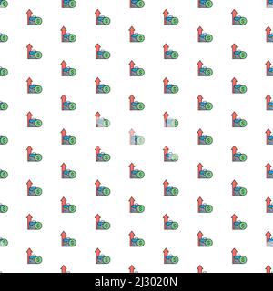 Aumento del reddito vettoriale, investimenti, modello di successo aziendale con varie icone. Illustrazione Vettoriale