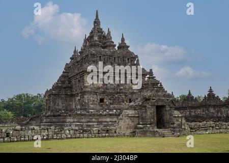 Yogyakarta, Java, Indonesia. Plaosan tempio Buddista complessa, 9th. Secolo. Foto Stock