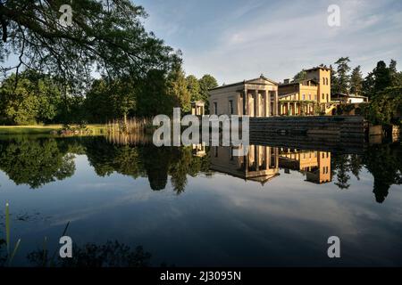 Terme romane nel Parco di Sanssouci, patrimonio dell'umanità dell'UNESCO "palazzi e parchi di Potsdam e Berlino", Brandeburgo, Germania Foto Stock