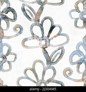 Design di superficie astratta trasparente neutro e bianco grungo classico per la stampa. Foto Stock