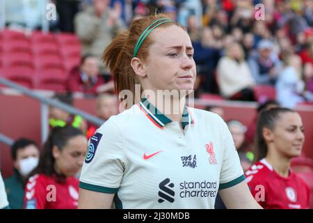 Bristol, Regno Unito. 3rd aprile 2022. Rachel Furness (Liverpool) Women’s Championship tra Bristol City e Liverpool ad Ashton Gate. Foto Stock