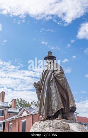 SALEM, USA - 14 SETTEMBRE 2017: Statua impressionante del padre fondatore di Salem City, Roger Conant Foto Stock