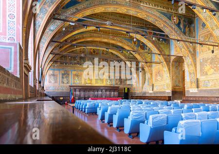 Perugia; Palazzo dei Priori; Sala dei Notari Foto Stock