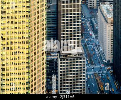 Vista aerea presa dal Summit One Vanderbilt di Vanderbilt Avenue Foto Stock