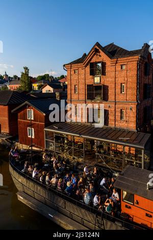 Depositi presso il fiume, Altdtadt, Porvoo, Finlandia Foto Stock