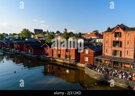 Depositi presso il fiume, Altdtadt, Porvoo, Finlandia Foto Stock