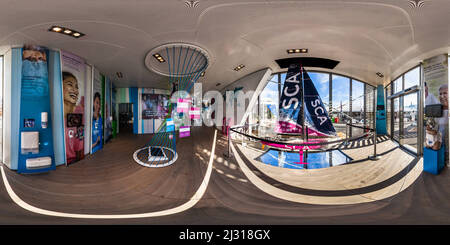 Visualizzazione panoramica a 360 gradi di SCA Pavillion - Race Village - Volvo Ocean Race 2015 Auckland stopover - Nuova Zelanda