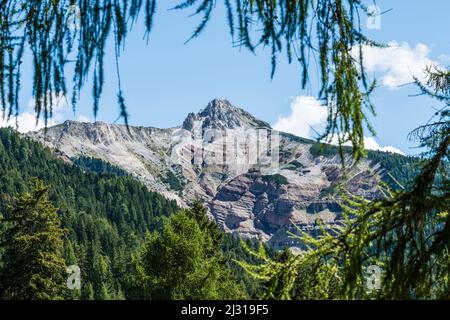 Bletterbachschlucht, montagna, Weißhorn, Aldein, Alto Adige, Alto Adige, Italia Foto Stock