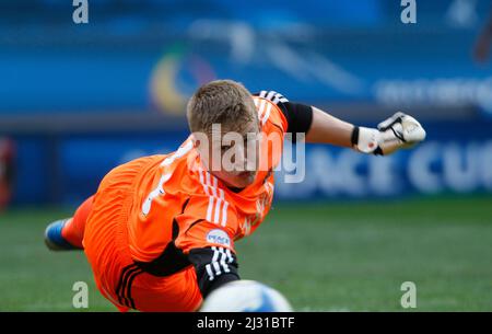 22 luglio 2012 - Corea del Sud, Suwon : il portiere di Sunderland AFC durante la Peace Cup 2012, semifinale di Suwon nello stadio della Coppa del mondo Suwon. Sunderland AC ha vinto la partita 3-2. Foto Stock