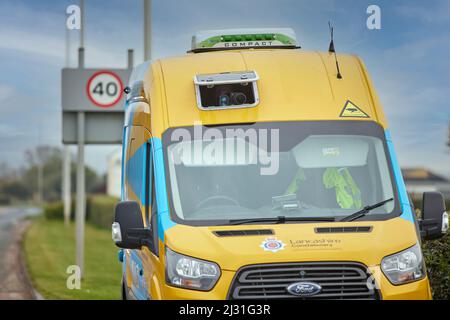 Speed trap, partnership per la sicurezza stradale nel Lancashire, Lancashire Constabulary. Foto Stock