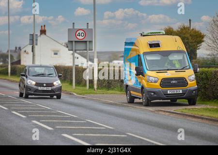 Speed trap, partnership per la sicurezza stradale nel Lancashire, Lancashire Constabulary. Foto Stock