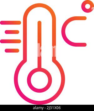 Illustrazione della progettazione di icone vettoriali Celsius Illustrazione Vettoriale