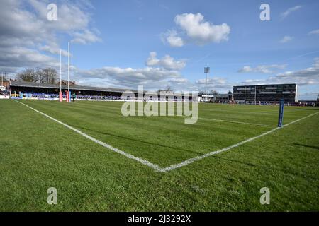 Wakefield, Inghilterra - 3rd Aprile 2022 - Wakefield Trinity vista generale. Rugby League Betfred Super League Round 7 Wakefield Trinity vs Salford Red Devils al Be Well Support Stadium, Wakefield, Regno Unito Dean Williams Foto Stock