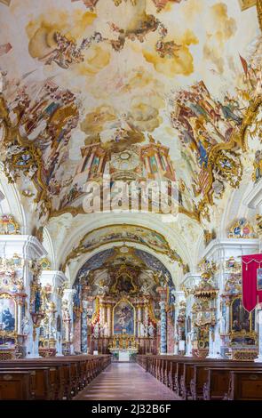 Monastero di Raitenhaslach, chiesa del monastero Foto Stock