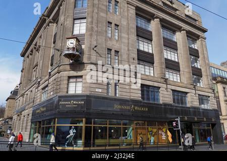 Johnnie Walker Whisky Experience store, Princes Street, Edimburgo, Scozia, Regno Unito Foto Stock